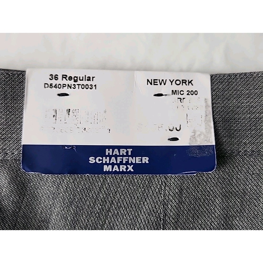 New Hart Schaffner Marx Dress Pants 36R Gray New York Fit Stretch Wool Blend NWT - Picture 12 of 13
